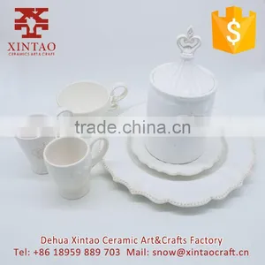 Coffee Ceramic Cup and Saucer,coffee House White Crown Tea Cup Set thumbnail-6