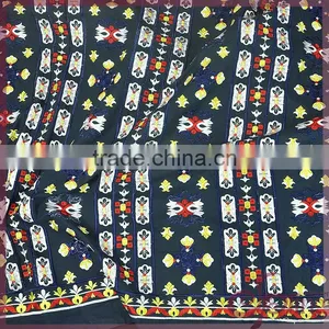 Colorful China Design Shining Poly Embroidery Cotton Lace Fabric for Dress/ Tops thumbnail-1