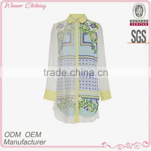 Women Wonderful Digital Printed Design 100% Polyester Shirts and Blouses thumbnail-1