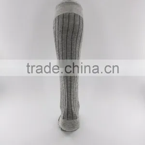 Autumn Winter Combed Cotton Knee High Grey Socks thumbnail-6