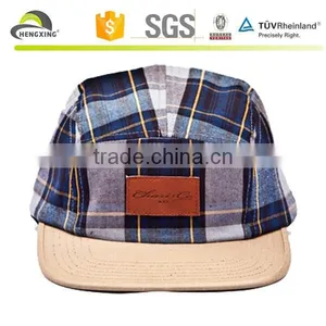 Multi Color Adjustable 5 Panel Cap With Woven Label Front thumbnail-3