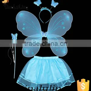 Fashion New Glitter Fairy Wings Cheap Set Children Party Decorations thumbnail-1