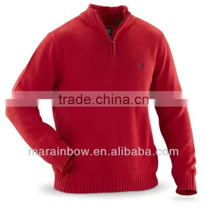 Classic Plain Design 1/4 - Zip Knitted Sweater for Cold Weather thumbnail-1