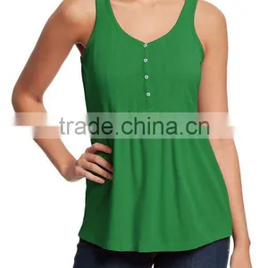WOMEN'S PINTUCK DESIGN TANK TOP thumbnail-1