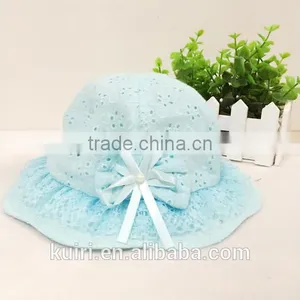 Baby Lace Little Girls Princess Lace Hollow Out Bowknot Kids Sunhat thumbnail-3