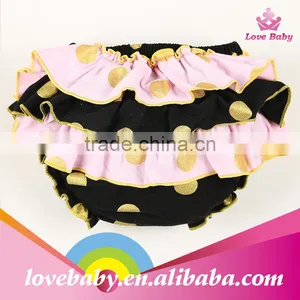 Black and Pink Ruffle Short for Newborn Babies Factory Oem Designs Short Pant for Kids thumbnail-1