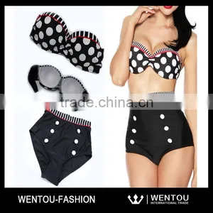 Wholesale High Waist Bikini Girls Swimwear thumbnail-2