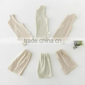 Wholesale 100% Organic Cotton Baby Clothing Sets Baby Organic t Shirt and Short Pants Set Baby Boy Girl t Shirt thumbnail-3