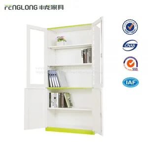 Stainless Steel Filing Cabinet With New Thin Edge Design 2 Glass Doors File Cabinet thumbnail-3