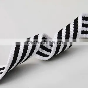 White Black Canvas Striped Polyester Webbing thumbnail-2
