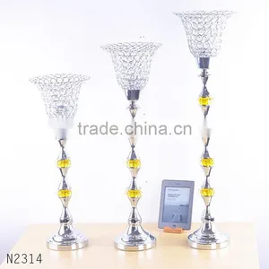 Hot Sale Wedding Favor Antique Crystal Candle Holder for Table Centerpiece Wholesale Like thumbnail-1