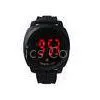 Custom Black Silicone LED Watch 3 ATM Mens EL Backlight LED Mirror Watch thumbnail-1