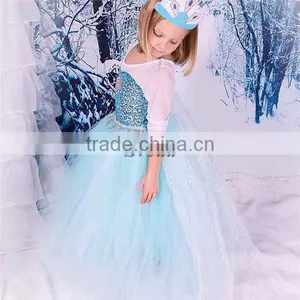 Hot Movie Frozen Dress Fashion Dress Children Dress Cosplay Costume for Girls thumbnail-2