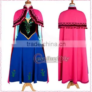 Movie Frozen Deluxe Anna Princess Dress Cosplay Costume Custom Made thumbnail-1