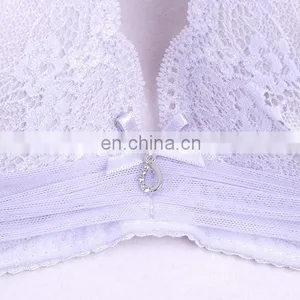 China Factory Comfortable Light Purple Padded Push Up Young Lady Bra thumbnail-6