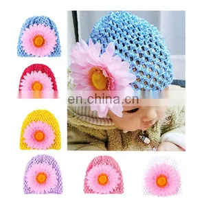 New Born Baby Hat Simulation Sun Flower Child Hat Baby Knitted Hat Elastic Baby Hat thumbnail-1