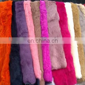 Top Quality Rabbit Fur Skin Dyed Color Rabbit Fur Sample for Garment thumbnail-1