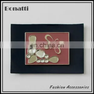 High Quality pu Leather Labels With Rhinestone for Bags Shoes and Jeans thumbnail-1