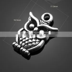 Wholesale Animal Owl Shape Pendant Alloy Pendant Jewelry Accessories thumbnail-1