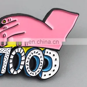 Custom Fashion Metal Tags Clothing Labels Enamel Pins thumbnail-4