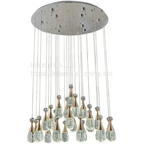 Fashion Gold Color Crystal Perfume Hanging Lights With Handmade Acaleph thumbnail-3