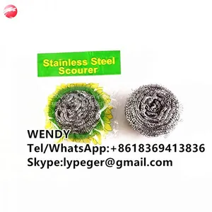 ODM/OEM Kitchen Cleaning Scourer Stainless Steel Spiral Scrubber thumbnail-1