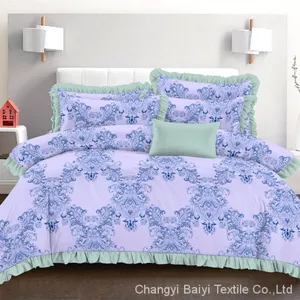 Custom Woven Fabric 100% Polyester Disperse Printing Hotel Bed Sheets for Home Textiles thumbnail-4