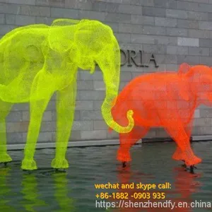 Garden Sculpture Customization Customized Exquisite Shopping Mall Steel Mesh Insect Sculpture thumbnail-1