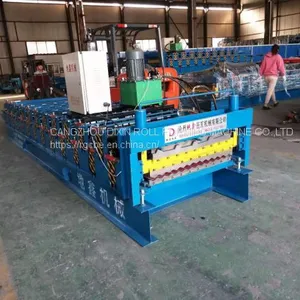 Double Layer Metal Roofing Sheet Trapezoid Profile Roll Forming Making Machine thumbnail-4