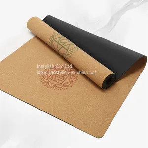 Eco-friendly Non-slip Natural Cork Rubber Yoga Mat thumbnail-2