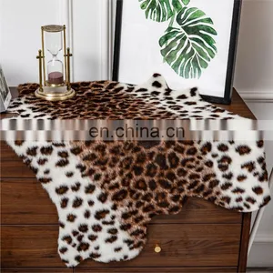 Center Jagura Leopard Custom Bedroom Fluffy Area Fur Floor Rugs Carpets In Bulk thumbnail-1