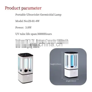 Wholesale Hospital Air Purification System UVC Portable Disinfection Lamp With Ozone UV Lamps Ultraviolet Germicidal Lamp thumbnail-4