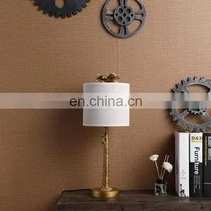 Popular Design Coconut Tree Shape Lovely Gold Monkey Decorative Resin Retro Nightstand Lamps thumbnail-1