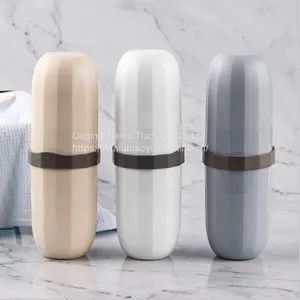Mini Travel Wash Cup Household Wash Set Cup With Toothbrush Set Outdoor Business Trip Storage Box Toothbrush thumbnail-4