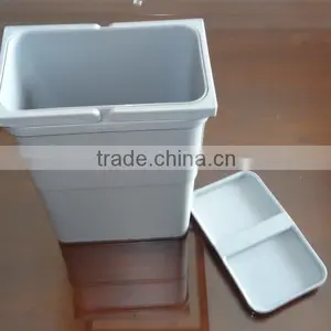 8L Plastic Trash Can With Lid and Handle, Waste Bin, Garbage Can thumbnail-5
