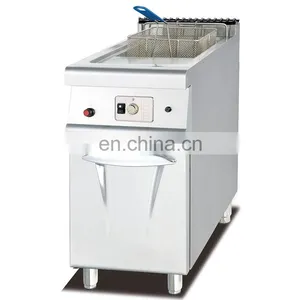 Free Standing 2 Tanks 2 Baskets Commercial LPG Gas Thermostat Controlled Deep Fryer With Cabinet thumbnail-3