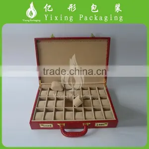 Hight Quality Red PU Leather Watch Box With Code Lock thumbnail-2