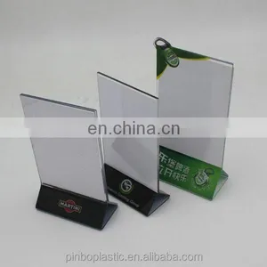 Triangle Table Top A3 A4 A5 A6 Insert Plastic Acrylic Sign Holder for Restaurant thumbnail-1