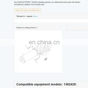 High Quality 345B Idler FRONT Roller 1362429 thumbnail-1