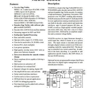 VS1053B-L LQFP-48 Audio Interface Chip VLSI Original Stock thumbnail-1