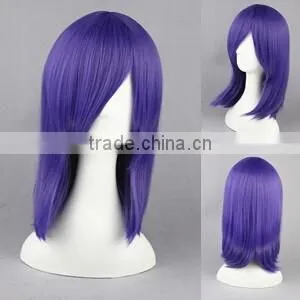 High Quality 45cm Short Straight Touhou Project Wig Kumoi Ichirin Light Purple Wig Synthetic Anime Wig Cosplay Hair Wigs thumbnail-2