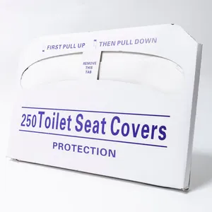 Factory Flushable Toilet Seat Covers Paper Toilet Seat Cover Paper Half Fold Disposable Toilet Seat Covers Paper 1/4 Fold Paper Toilet Seat Cover thumbnail-1