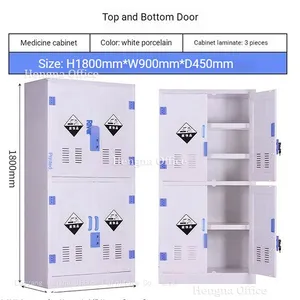 HN-05 Safety PP Chemical Storage Cabinet | With Double Locks | for School Chemistry Labs thumbnail-4