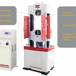 HST 100T 1000kN Digital Display Hydraulic Universal Testing Machine 1000KN 6 Columns Frame, Tensile Space:950mm HST WE-1000D thumbnail-5