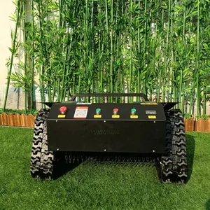 CE EPA Euro 5 Gasoline Engine Fast Weeding Tracked Remote Control Mowing Robot thumbnail-4
