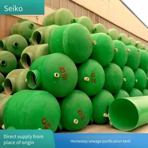 Grp Fiberglass Septic Tank for Farms, Three-in-one Unit, Storage Tank for Sedimentation and Purification of Livestock and Poultry Manure thumbnail-2