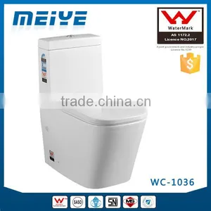 One-piece Washdown Watermark Toilet S/P Trap Back to Wall With GEBERIT or R&T Flush Valve Australian WELS WC-1036 thumbnail-1