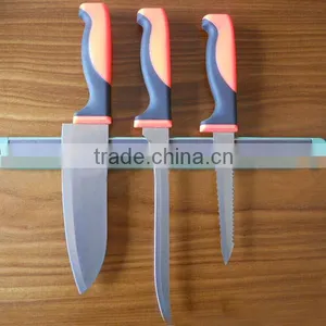 In-stock Factory Price Stainless Steel +PP Kitchen Magnetic Knife Storage Strip Logo Laser Magnetic Knife Holder thumbnail-1