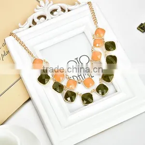 Jewelry Factory Wholesale Women Choker Resin Necklace Type Layered Necklace thumbnail-3