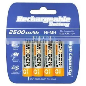 NIMH 4*AA 2500mAh Battery in Blister Pack thumbnail-1